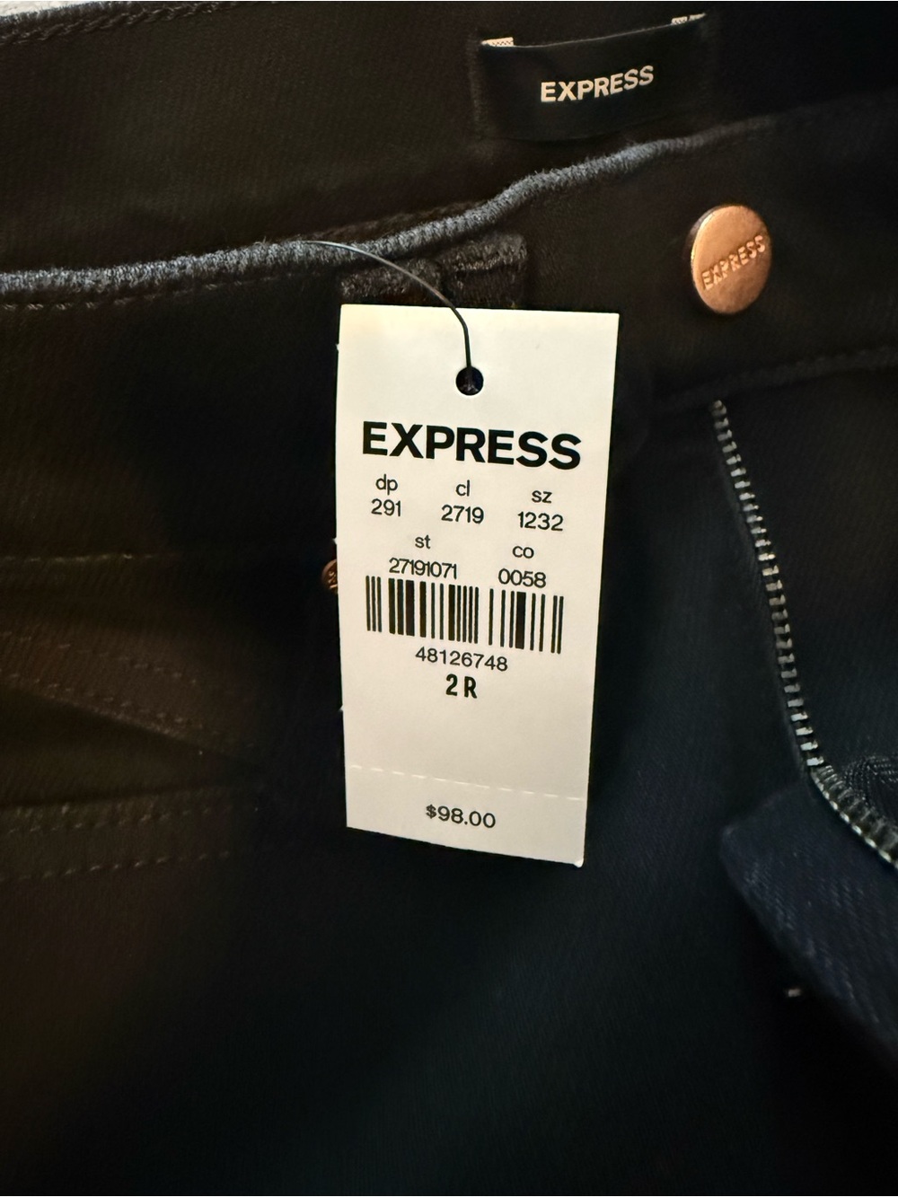 Express Black Skinny Jeans with Branded Tags